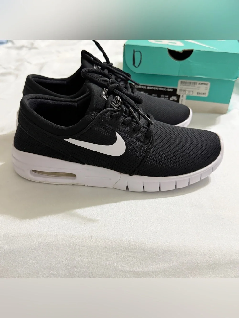 Nike SB Kids Janoski Air Max Black & White Skate Shoes
